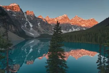 Moraine Lake at Sunrise in Banff National Park