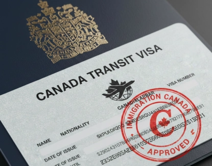 Approved Stamp on Canada Transit Visa