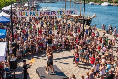 Halifax Busker Festival harbor performance