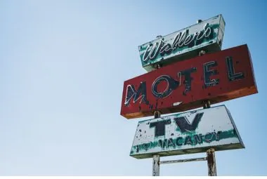 Motel Signage on the street.